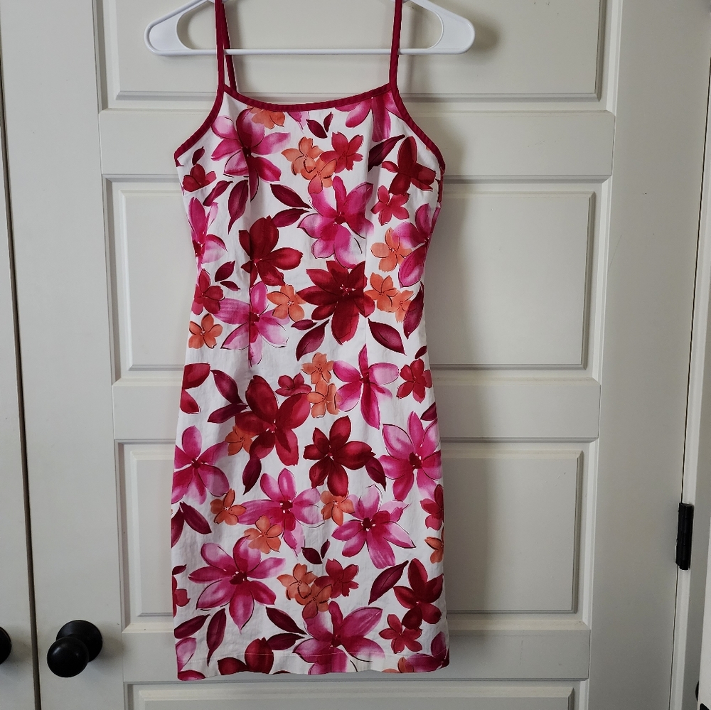 Summer Floral Dress with Spaghetti Straps